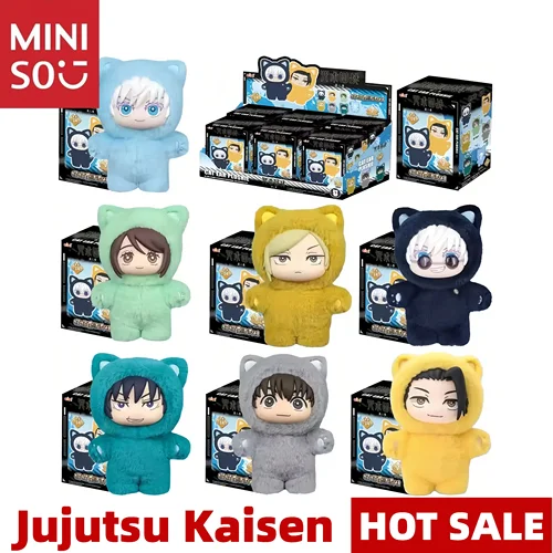 Imagen 1 del producto MINISO Jujutsu Kaisen caja ciega gato parque fiesta juguete de peluche temporada 2 Gojo Satoru Eaki colgante periferia edición oculta al por mayor