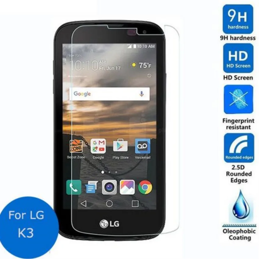 2.5d 0.3mm tempered glass on the for lg k3 lte k 3 k100 k100ds ls450 4.5