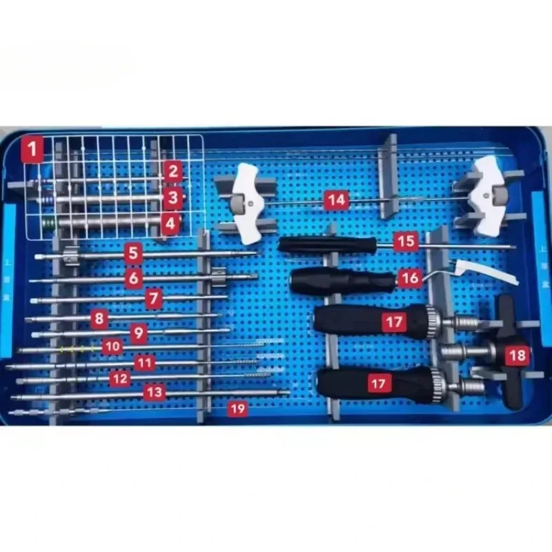 Thoracolumbar posterior nail rod minimally invasive special equipment Measuring plate set