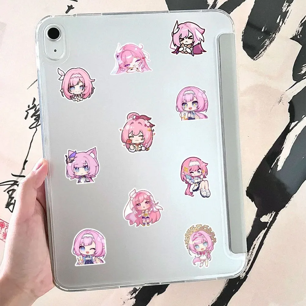 10/58Pcs Game Honkai Impact 3rd Elysia Anime Student Skateboard Motorcycle Stickers Cup Sticker Cell Phone Tablet Suitcase Decal