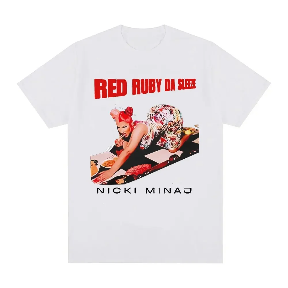 Nicki Minaj New Music Album Red Buby Da Sleeze T Shirt Men Women Vintage Hip Hop Casual T-Shirt Summer Cotton Oversized T-shirts