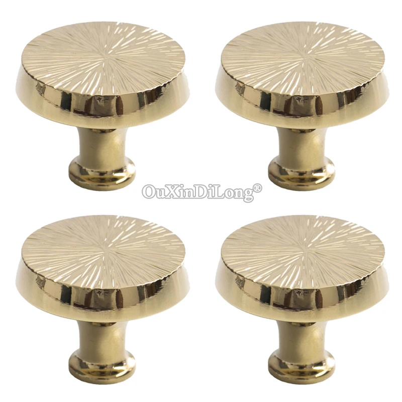 

High-end Luxury 4PCS Pure Brass Furniture Pulls Handles Drawer Knobs Cupboard Wardrobe Kitchen Closet TV Wine Cabinet Pull Knobs