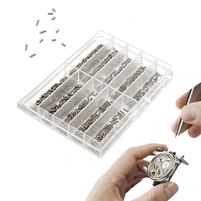 Small Screws for Eyeglasses Replacement Screw Tiny 500Pieces Watch Screw Self-Tapping Repair Electronic Screw Assortment Kit