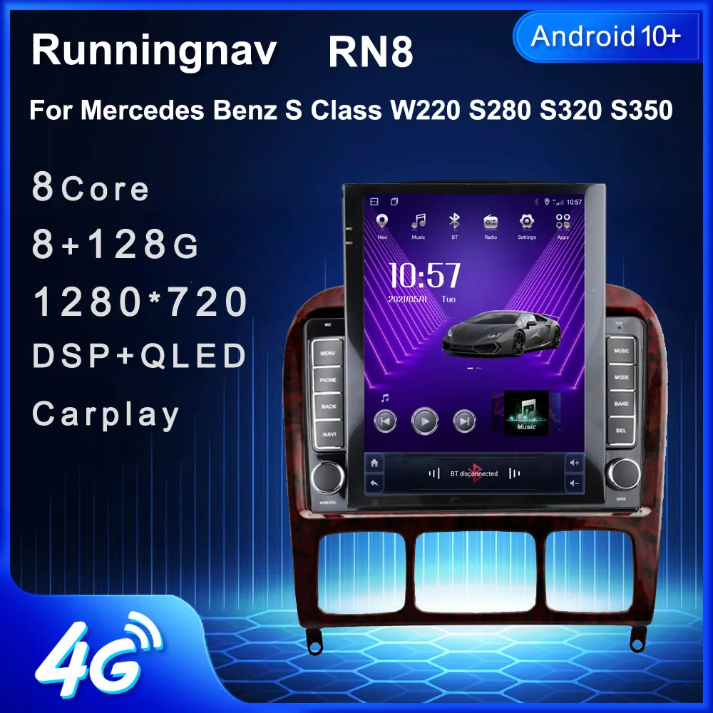 Android For Mercedes Benz S Class W220 S280 S320 S350 S400 S430 S500 S600 S55 AMG Multimedia Stereo Car Player GPS Radio