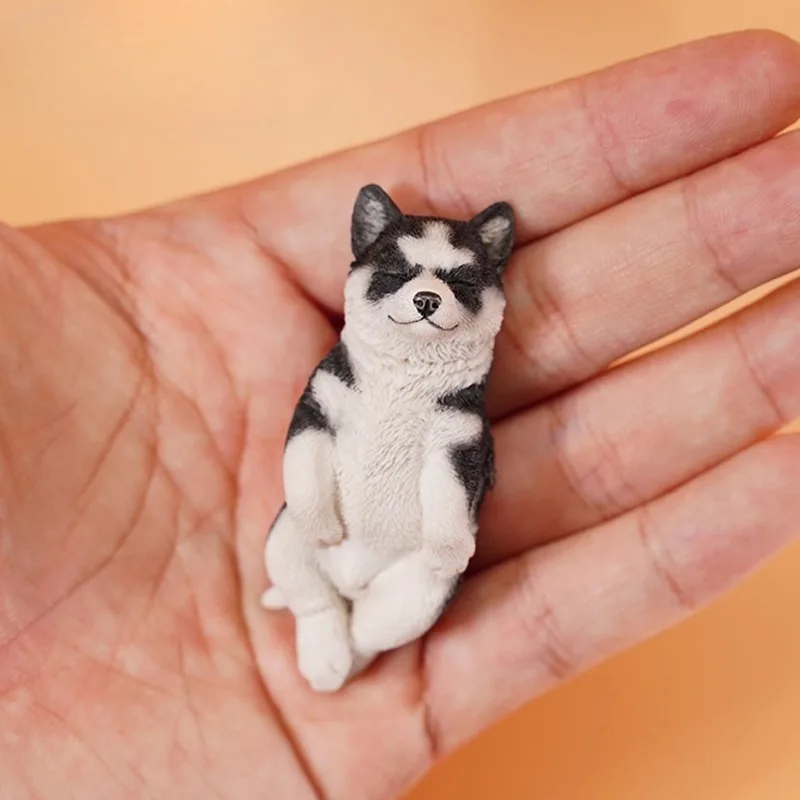 JXK キュートなシミュレーション樹脂製小型ゴールデンレトリバー、ハスキー、ラブラドールの子犬モデル、ミニチュアおもちゃ、装飾品、動物の彫刻