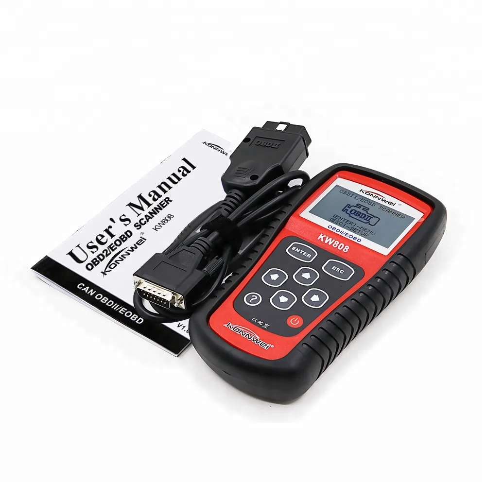 Konnwei KW808 Auto Scanner MS509 EOBD/OBD2 Code Reader Engine Reset Tool OBDII/CAN Diagnostic Tool Data better than MS509