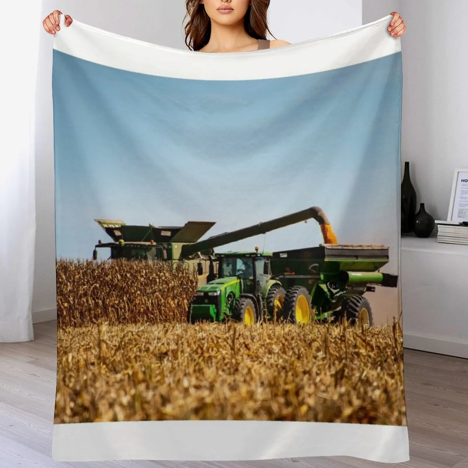 

Corn harvest Throw Blanket Cozy Throw Blanket Birthday Gift for Him Her