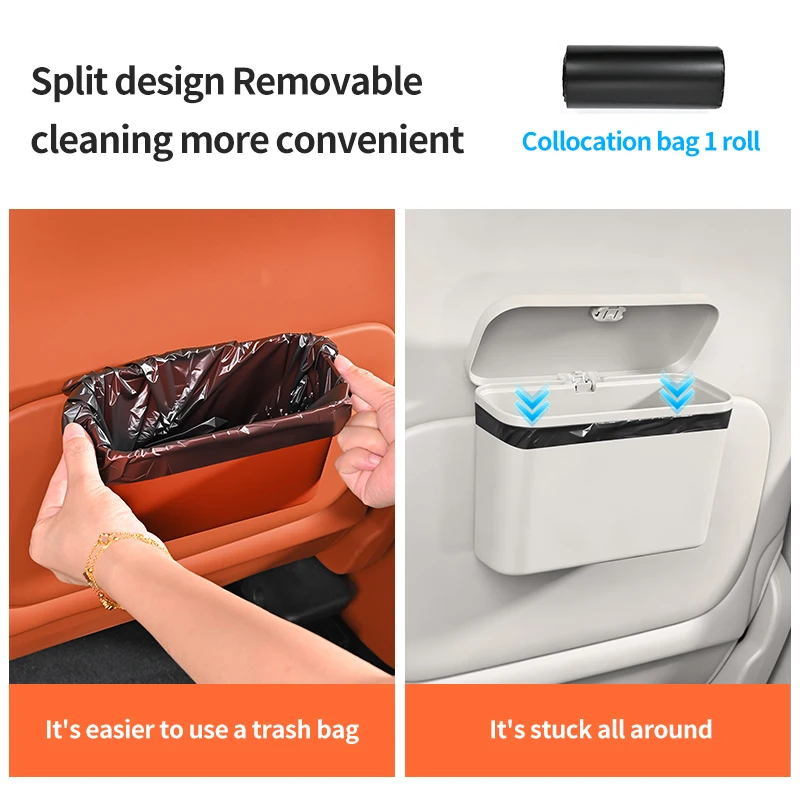 car mounted garbage bin, car interior storage bin, car multifunctional wall mounted storage box, car storage box general product - view 6