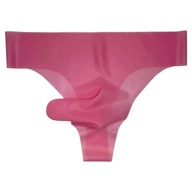 

Sexy Latex Mens Rubber Briefs with JJ Sleeve Transparent Exotic Underwear Seamless Male Lingerie Safety Panties Thong G-string