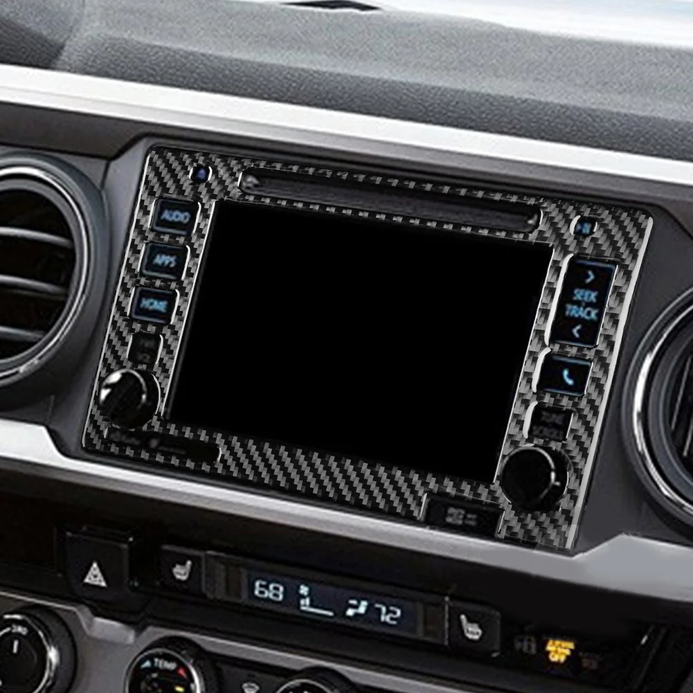 Aggiorna il tuo schermo di navigazione Toyota per Tacoma con adesivo in fibra di carbonio affascinante lusso vivido (2016 2021)