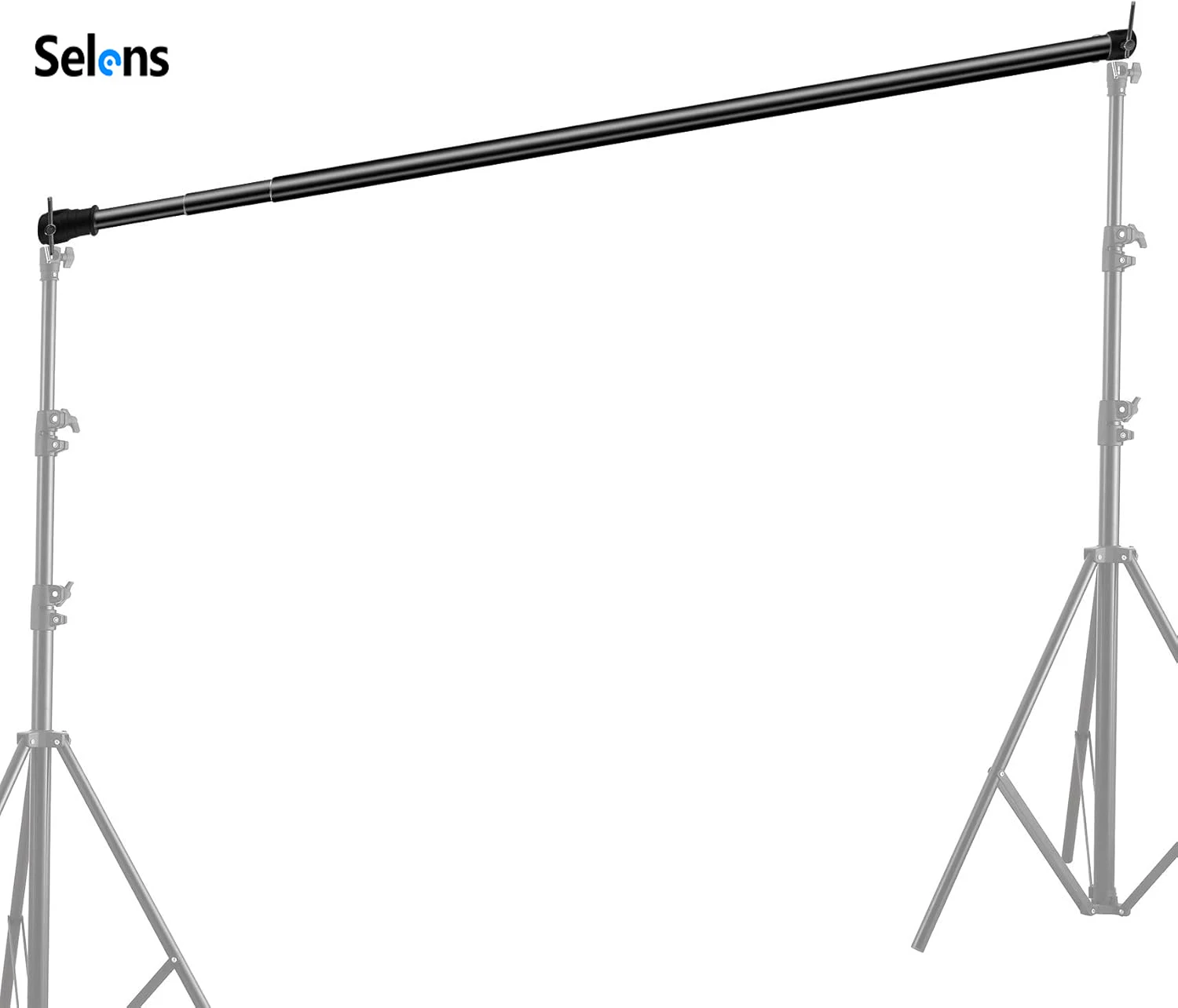 Selens Telescopic Background Support Cross Arm Crossbars Stainless Steel Heavy Duty Adjustable Backdrop Pole Photo Studio Kits