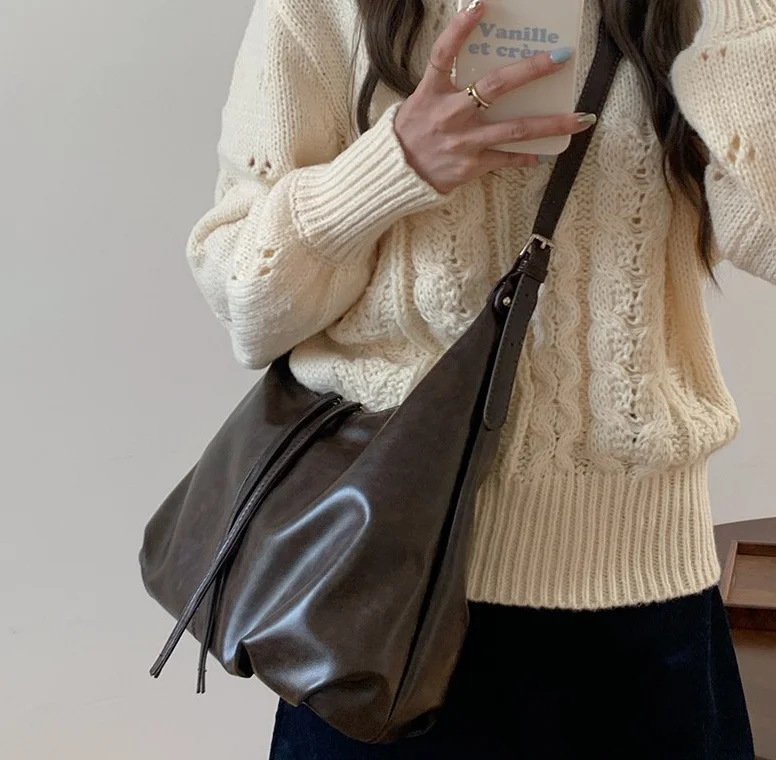 

Retro Underarm Bag for Women Lazy and Fashionable Korean Edition Tote Large Capacity Crossbody Bag