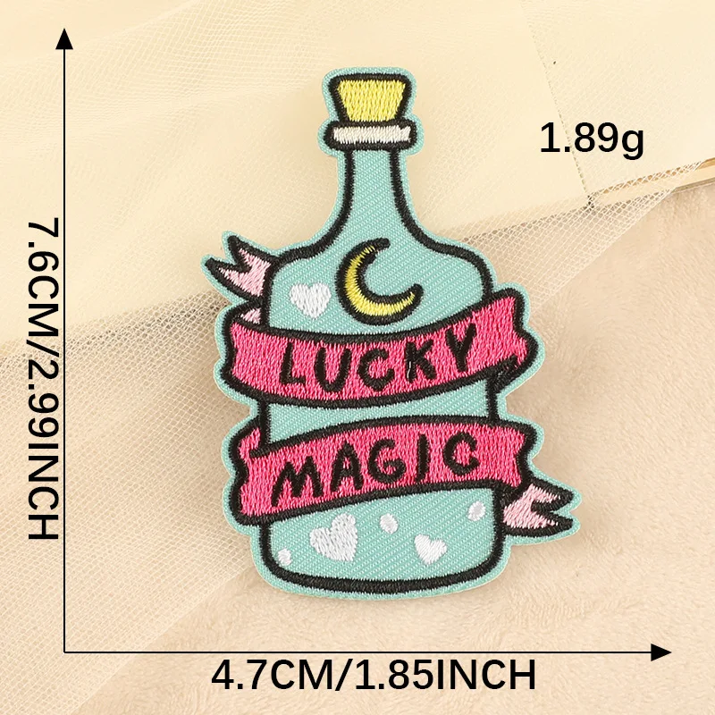 Light Bulb Cartoon Patch Embroidered DIY Patches Cute Applique Sew Iron on Craft Patch for Bags Jackets Jeans Clothes