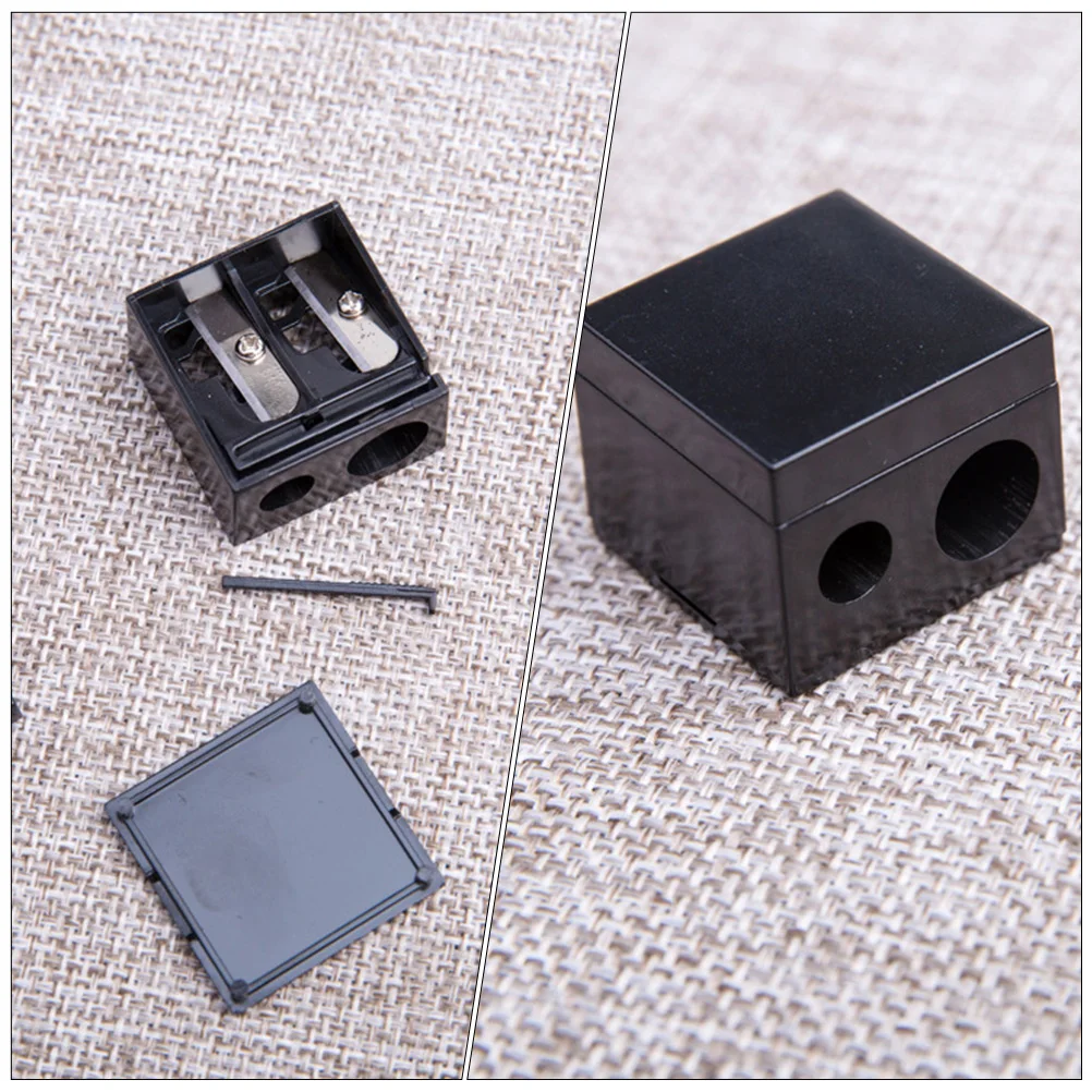 6 szt. Temperówka do ołówków do brwi z podwójnym otworem, narzędzia do makijażu brwi, kredki do golenia, duże i małe średnicy, wysokiej jakości materiał