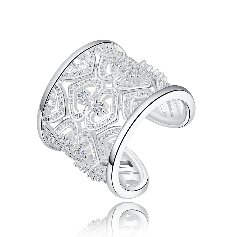 925 Sterling Silver Zirconia Luxury Heart Ring For Women Fashion Jewelry Charm Grace Noble Wedding Accessories view 6
