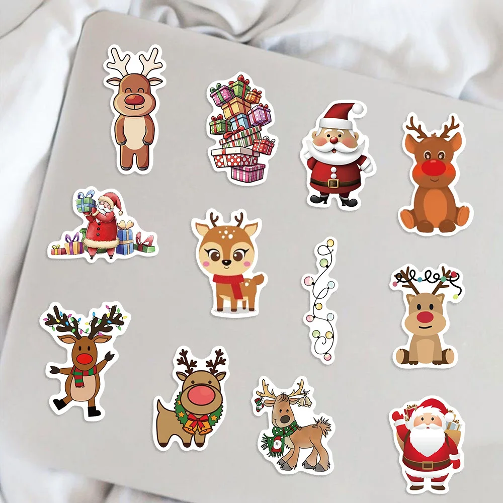 100 pcs Santa Claus Graffiti Stickers Decorative Guitar Laptop Luggage  Diy Self Adhesive Waterproof Stickers