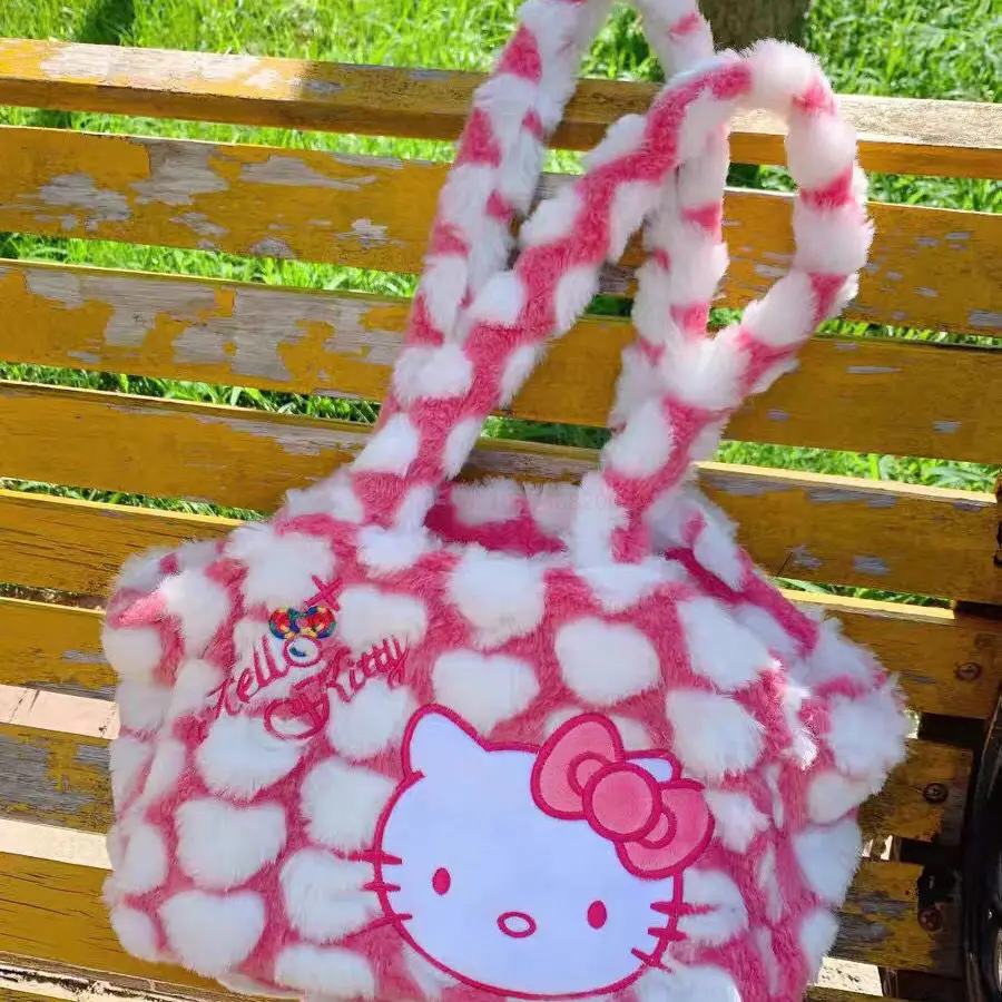 Miniso Cute Hellokitty One Shoulder Handbag 2023 New Trendy Jk Katie Tote Bag Class Commuting One Shoulder Bag Christmas Gifts