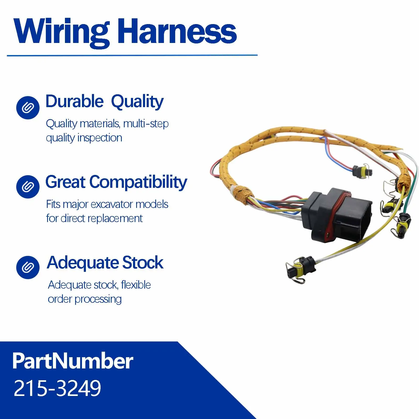 2153249 215-3249 Wiring harness assembly For Caterpillar CAT 814F II Wheeled Bulldozer