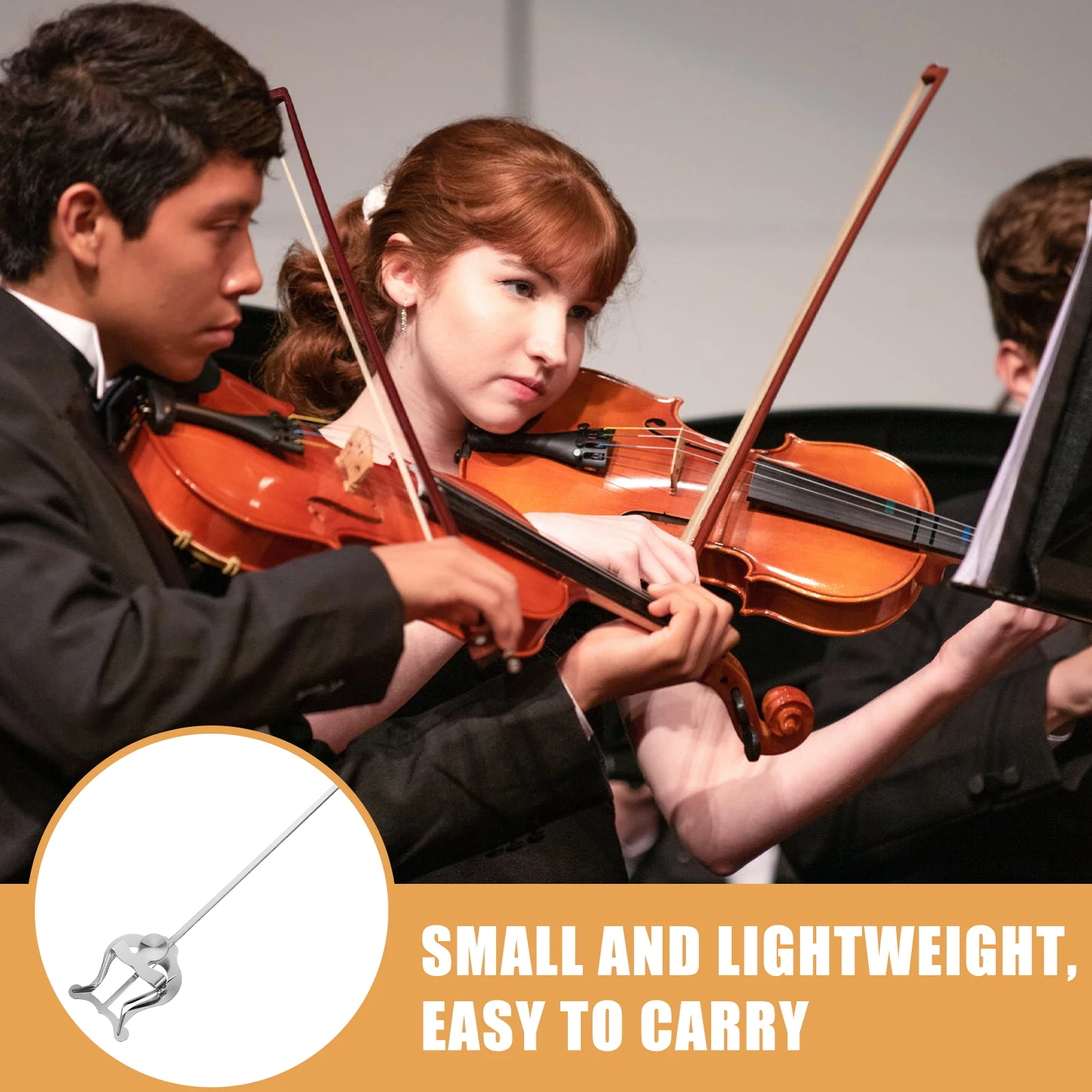 

Trumpet Lyre Clip Portable Metal Material Firm Grip Easy Installation Convenient for Marching Band Trumpet Music Sheet Clip