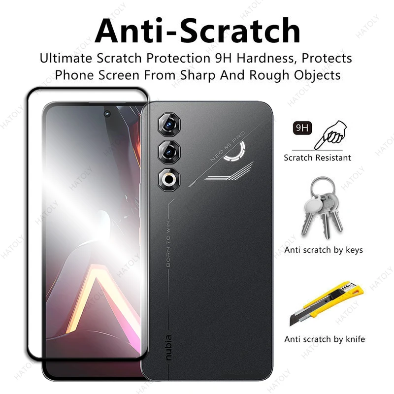 Screen Protector For ZTE nubia Neo 5 Pro Glass Black Edge Protective Film For ZTE nubia Neo 5 Pro 5G Film Camera Lens Protector