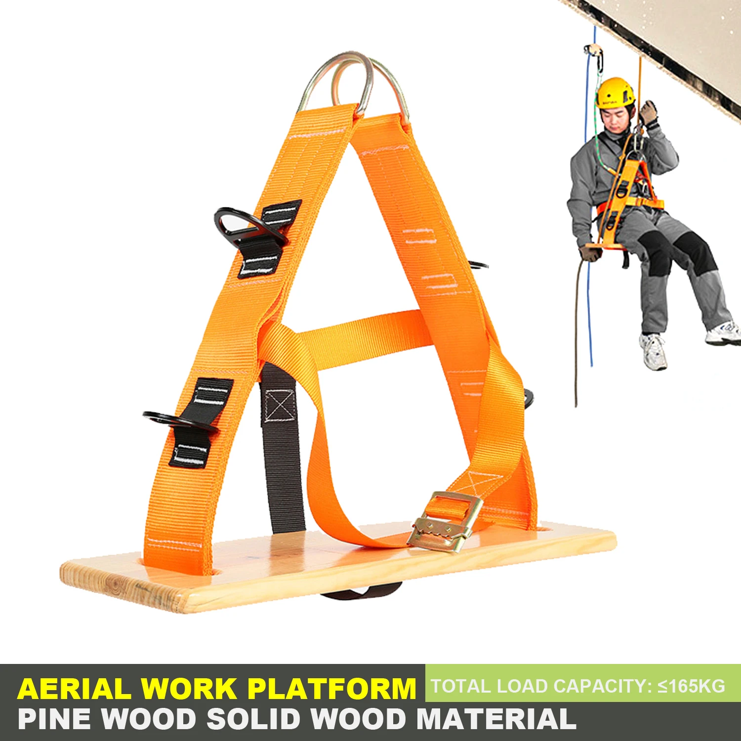 Widen The Pine Seat Board, Use Safety Ropes For High-Altitude Operations To Prevent Falling, External Wall Hang The Board,P854