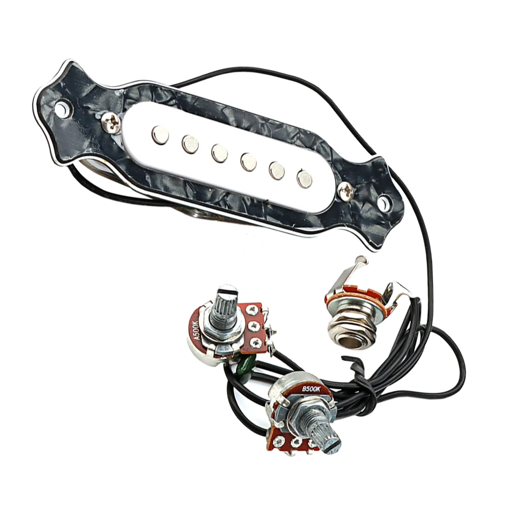 

Acoustic Guitar Pickup Accessories Black Frame Metal Pickups Volume Control High Sensitivity Capture Details Easy Replace