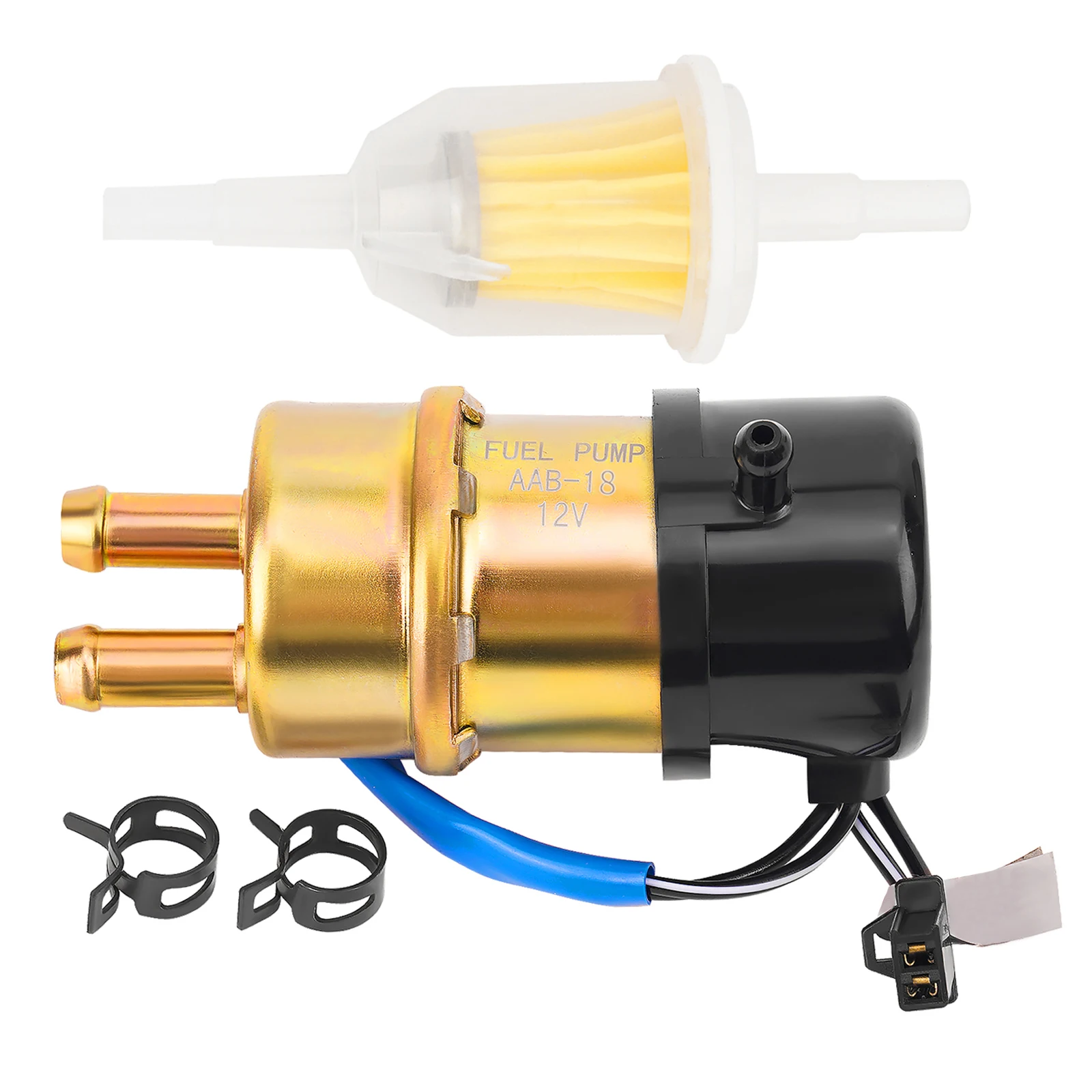 AHL 8mm Motorcycle Fuel Pump For Yamaha XVS1100 XVS650 XV535 V-Star Virago XV1000 FZR600R FZR1000 Vmax FJ 1200 VMX1200