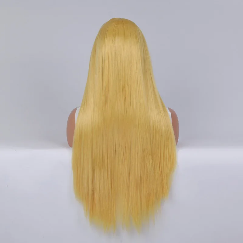 Lange gerade Cosplay-Perücke mit Mittelteil, Frau, Anime, Ombre, Hallowmas, Lolita, synthetische Perücke, rosa, rot, hitzebeständiges Haar – Detail 8