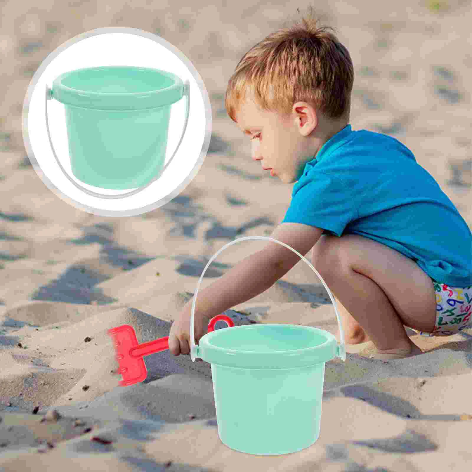 

4 Pcs Plastic Barrel Beach Bucket Toy for Kid Toys Mini Child Sand Buckets Children