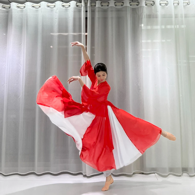 Vêtements de danse Yangko classiques chinois pour femmes, vêtements de danse nationaux pour dames, tenue de scène indépendante, costume de danse tibétaine, pratique