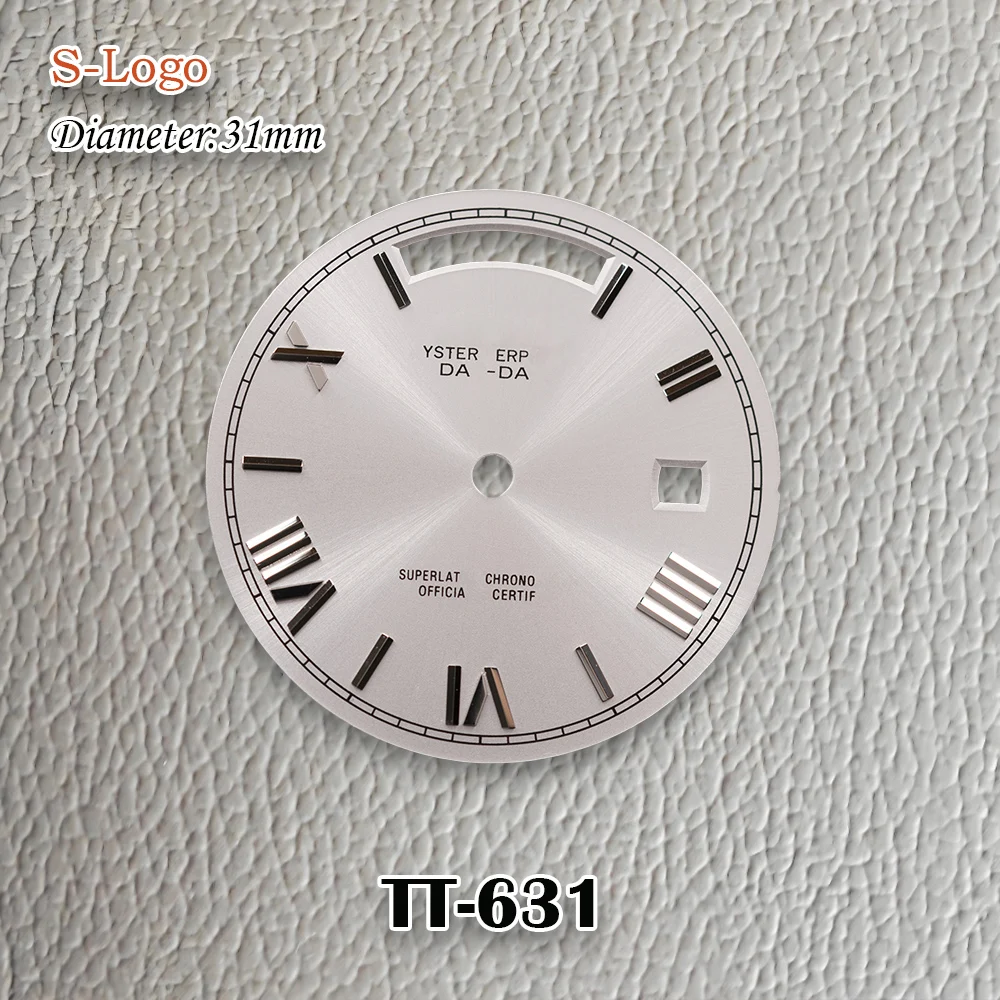 جديد 31 مللي متر S شعار الأخضر روما الهاتفي الفضة الهاتفي مناسبة لحركة 8285 لا مضيئة ساعة عالية الجودة تعديل الملحقات