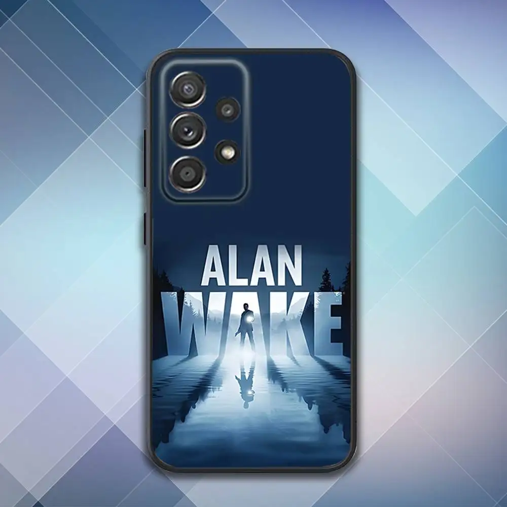 حافظة هاتف Game A-Alan Wake 2 لهاتف سامسونج S 25,24,23,22,30,21,10,9,Ultra,Plus,Lite,FE,4,5G حافظة سوداء ناعمة