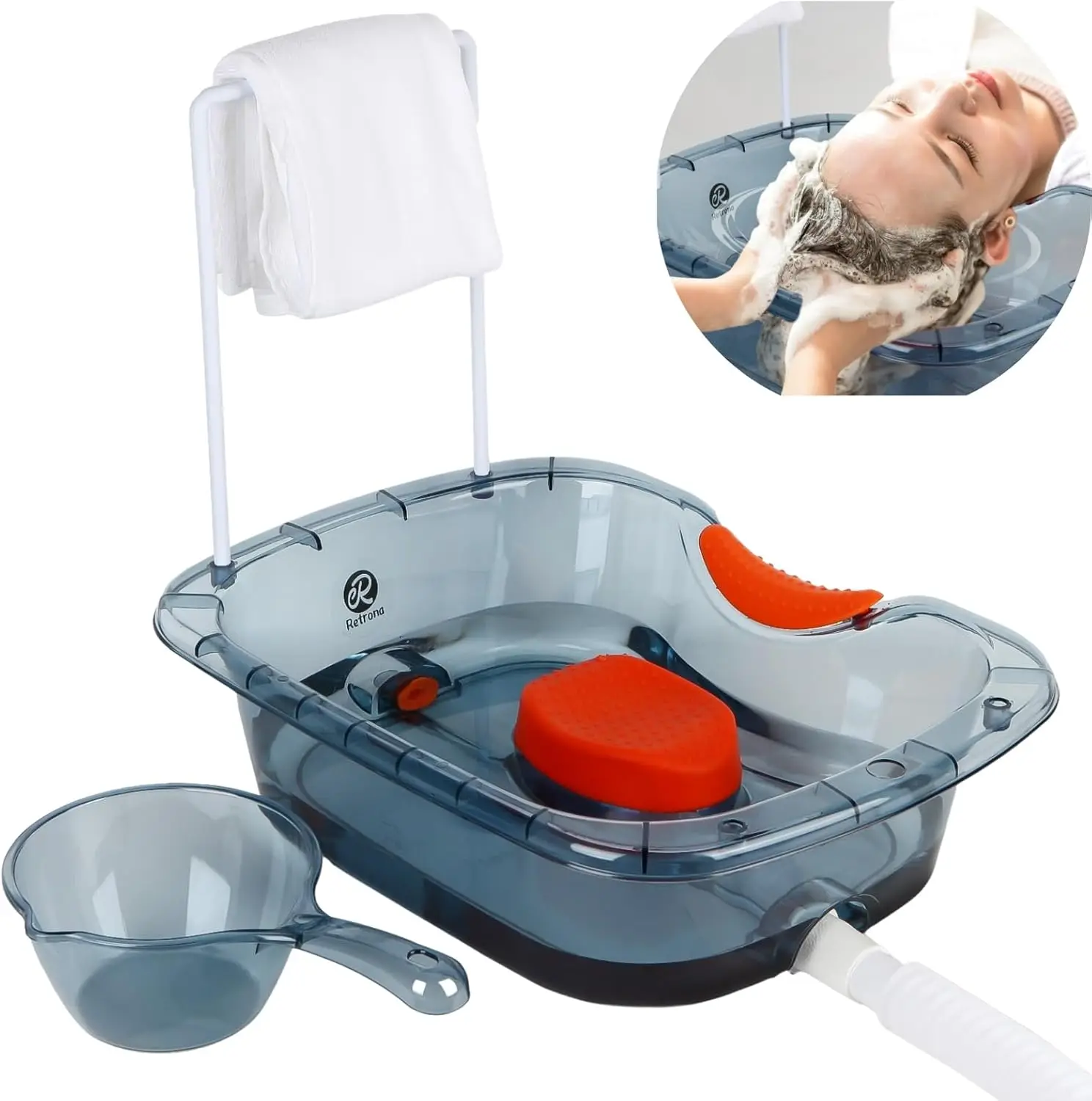 

Hair Washing Basin for Bedridden - Portable Shampoo Bowl and Basin at Home for the Elderly - Hair Washing Tray for Seniors and D