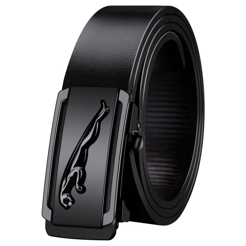 Молодежный ремень среднего возраста — новая воловья кожа с пуговицами из цинкового сплава, универсальный модный пояс для мужчин