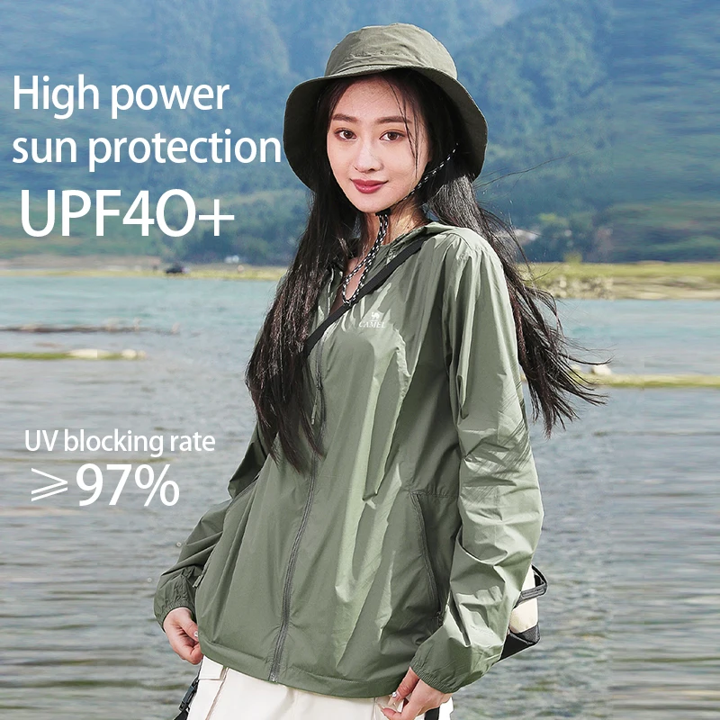 GOLDEN CAMEL Sun Protection Clothing Light Breathable Anti-ultraviolet Sports Shirts Outdoor Suncreen Fishing Jacket Summer New