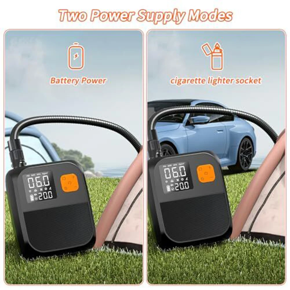 Electric Touch Screen Pump Inflatable 20PSI Two-stage Kayak Electric Pump 120L min Flow Rate High-precision Sensor