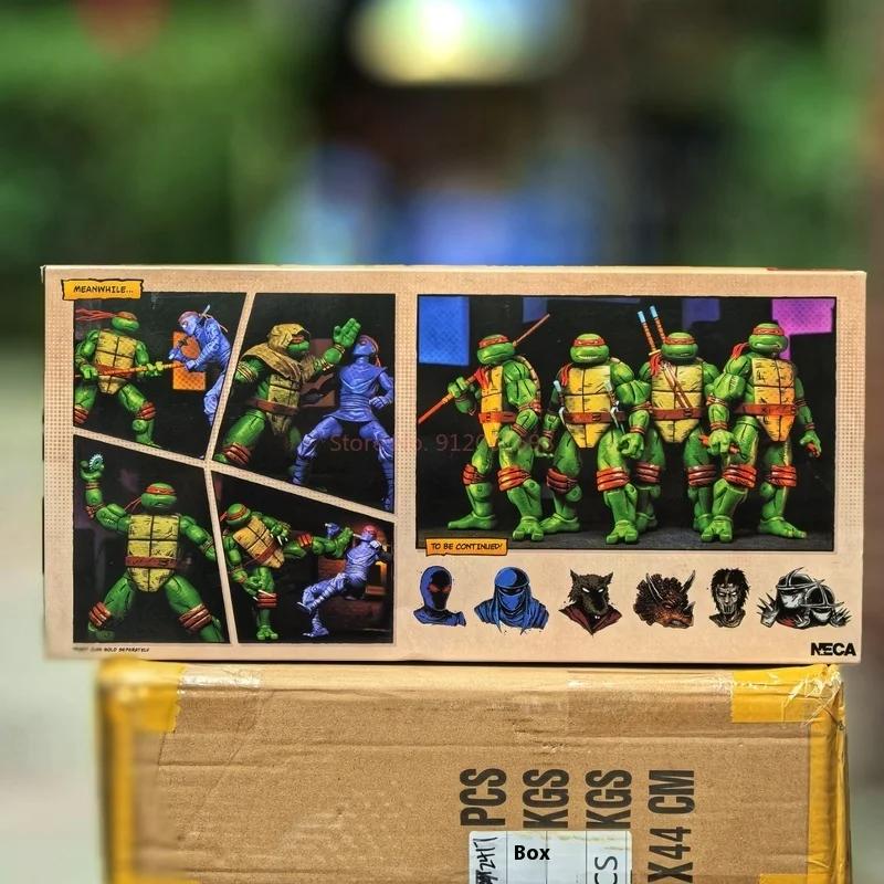NECA الإصدار الجديد لسلحفاة النينجا العودة إلى نيويورك أربع مجموعات من شخصيات الحركة لعبة قابلة للجمع للمعجبين والهواة لعبة رقمية #6