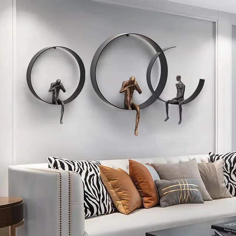 Wall-mounted Home Furnishings Modern resin Crafts Background Decorative Nordic Style Creative Thinker 3D Three-dimensional