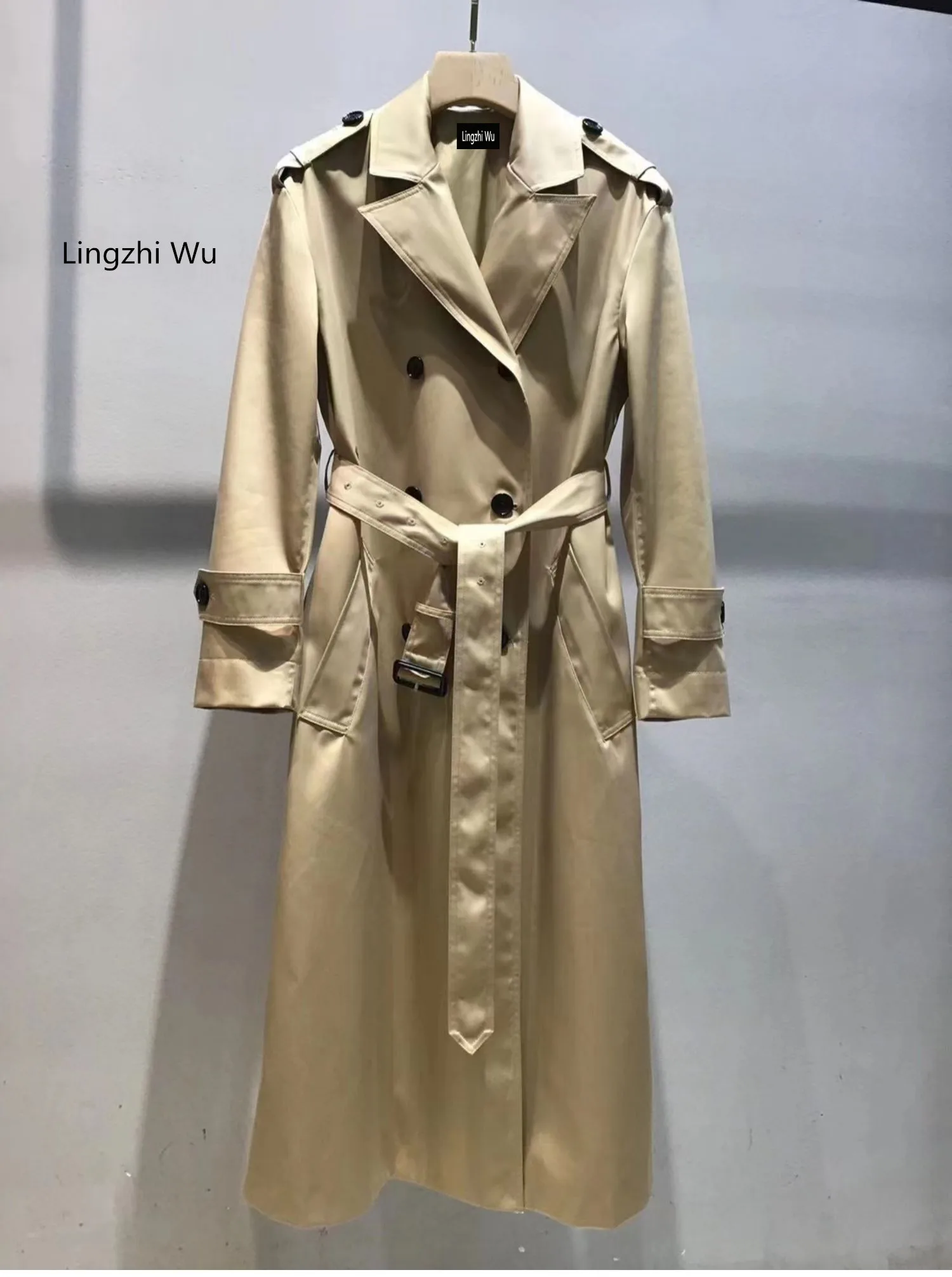 Lingzhi Wu Top Quality Coat Plus Size Import Trench Outerwear Art Brand New Arrival