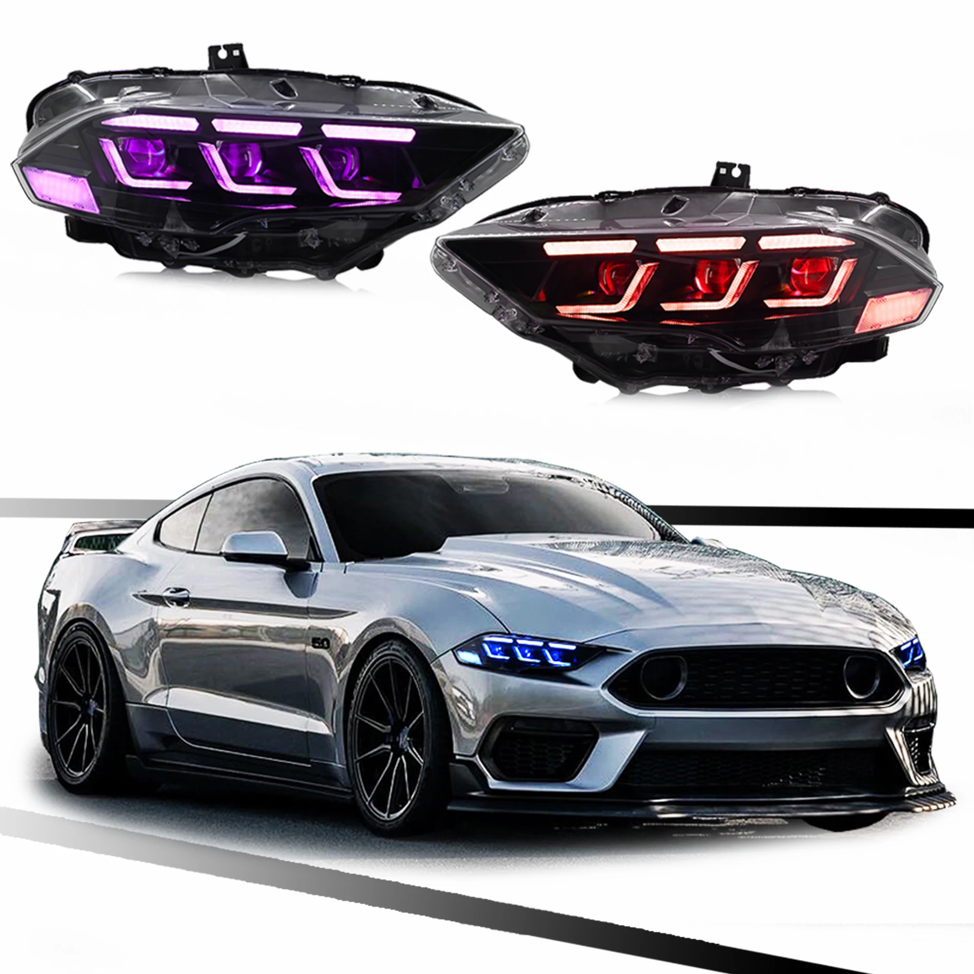 

Фары для Ford Mustang 2018-2022 Полностью светодиодное управление освещением