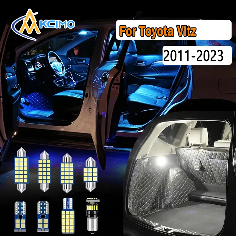 

Canbus LED Interior Light Kit For Toyota Vitz 2011-2023 Super Bright Dome Map Door Lights Easy Install Bulbs Set