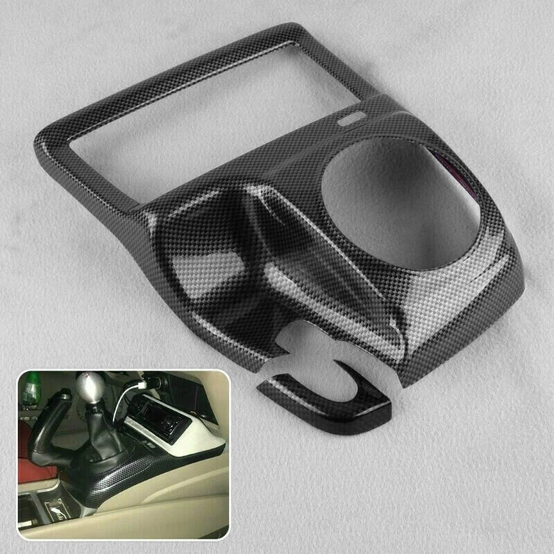 Car Carbon Fiber Style Interior Center Gear Shift Frame Cover Trim Fit For Honda Civic 2006 2007 2008 2009 2010 2011