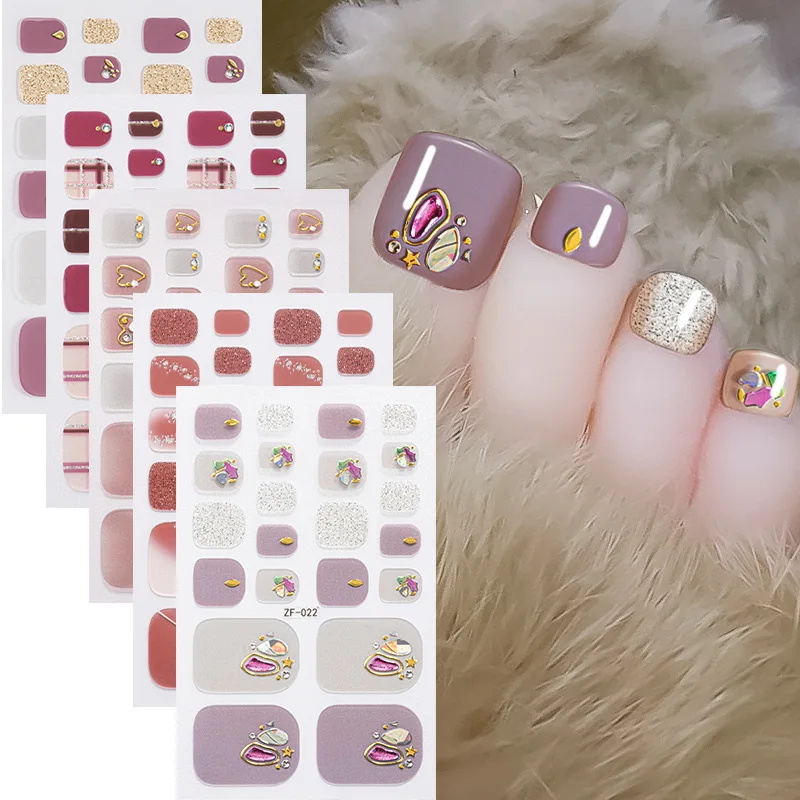 

Foreign trade summer foot sticker waterproof toenail sticker shell imitation diamond 3D three-dimensional manicure sticker Europ
