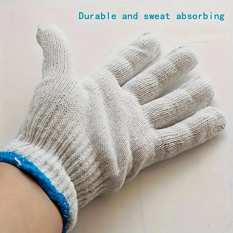 Breathable Building Gloves Cotton Wear-Resistant Construction Site Work Gloves Labor Industrial Protective Labor Gloves