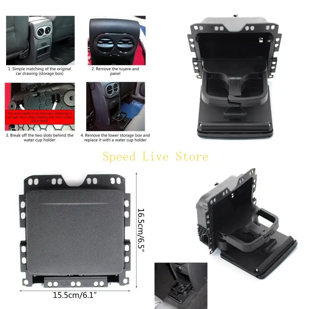 

547C Car Central Console Cup Holder Rear Cup Holder Used for PLUS 2012-2014 Auto Car