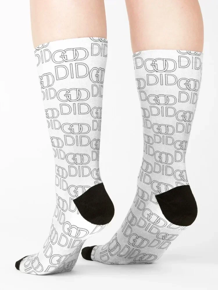 God Did - Khaled Socks กีฬาบาสเก็ตบอลฮิปฮอปและการพักผ่อนถุงเท้ารักบี้ชายหญิง