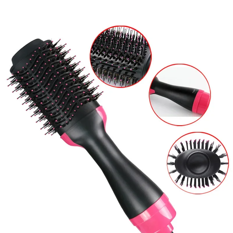 1200W Hair Dryer Volumizer Hot Air Brush Straightener Curler Comb Roller Styler