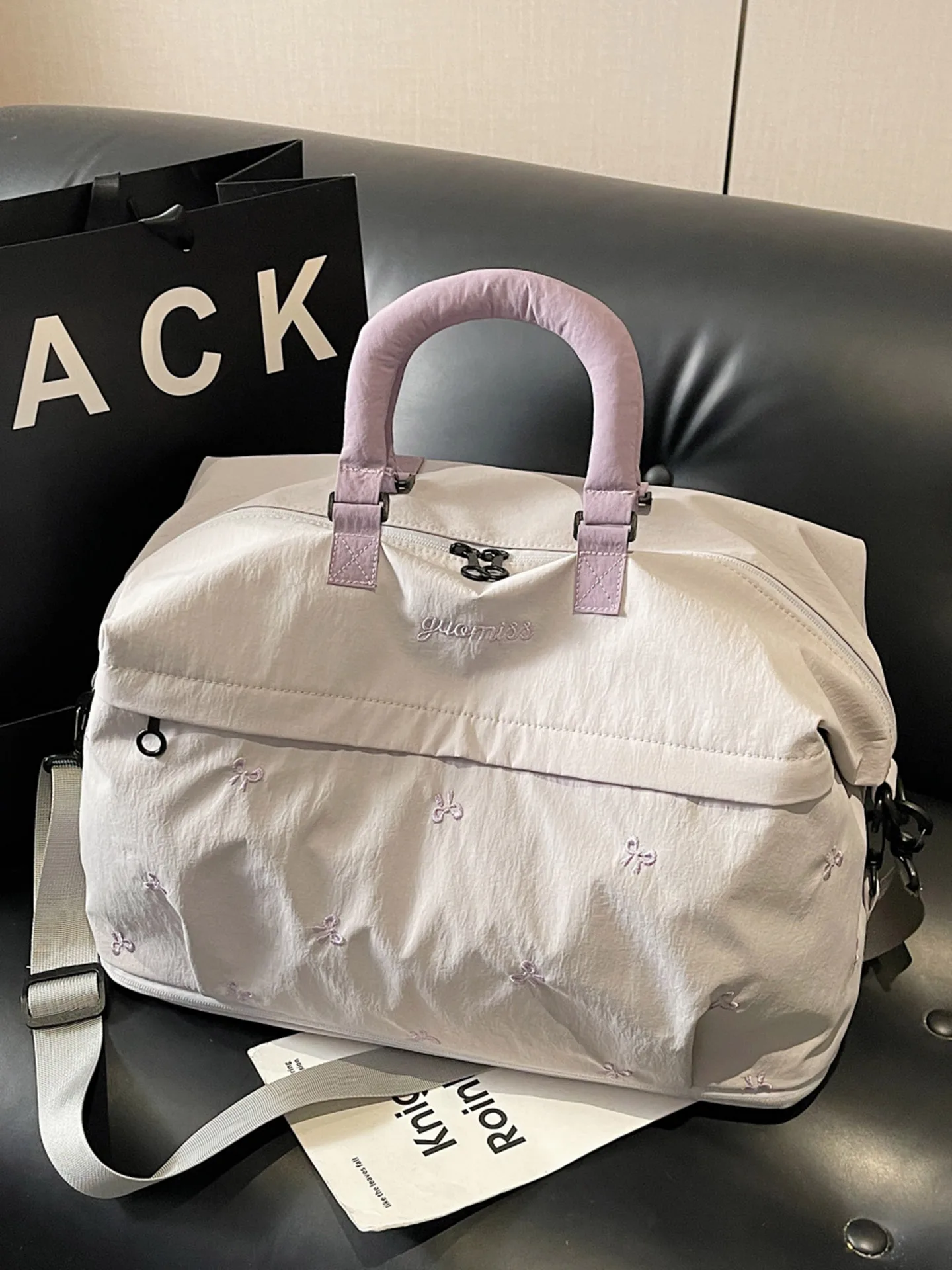 lightweight-large-capacity-crossbody-bag-travel-handbag-women's-short-trip-portable-business-trip-single-shoulder-sling-bag