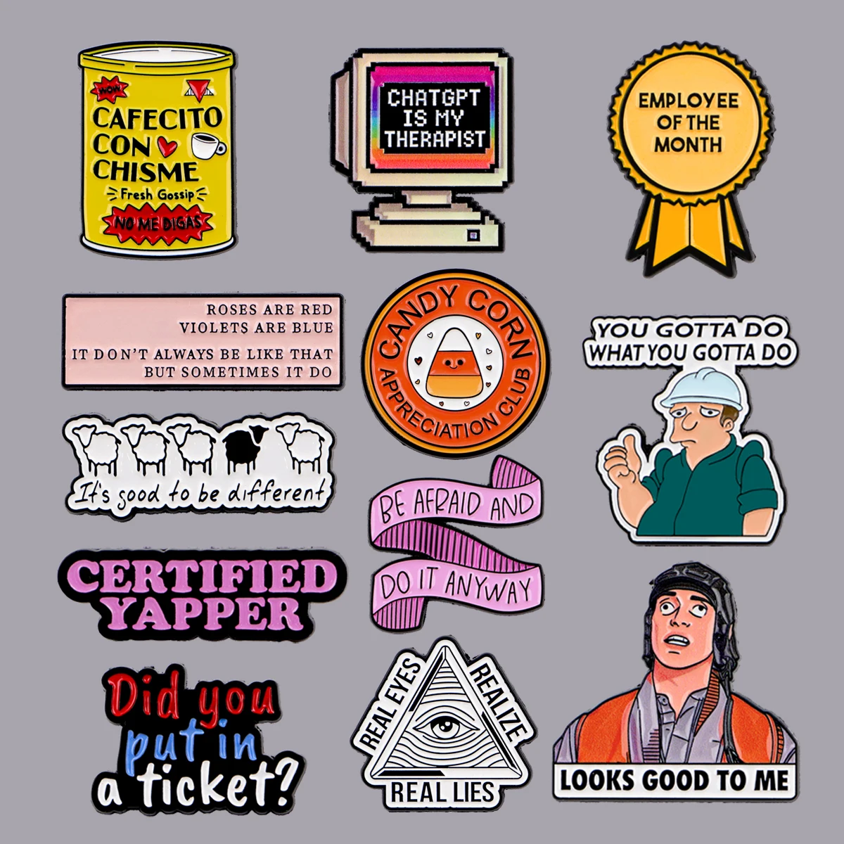 Computer ChatGPT is My therapist Enamel Pin Medal Brooch Lapel Pin Badge on Backpack Clothing Accessories Sarcastic Jewelry Gift