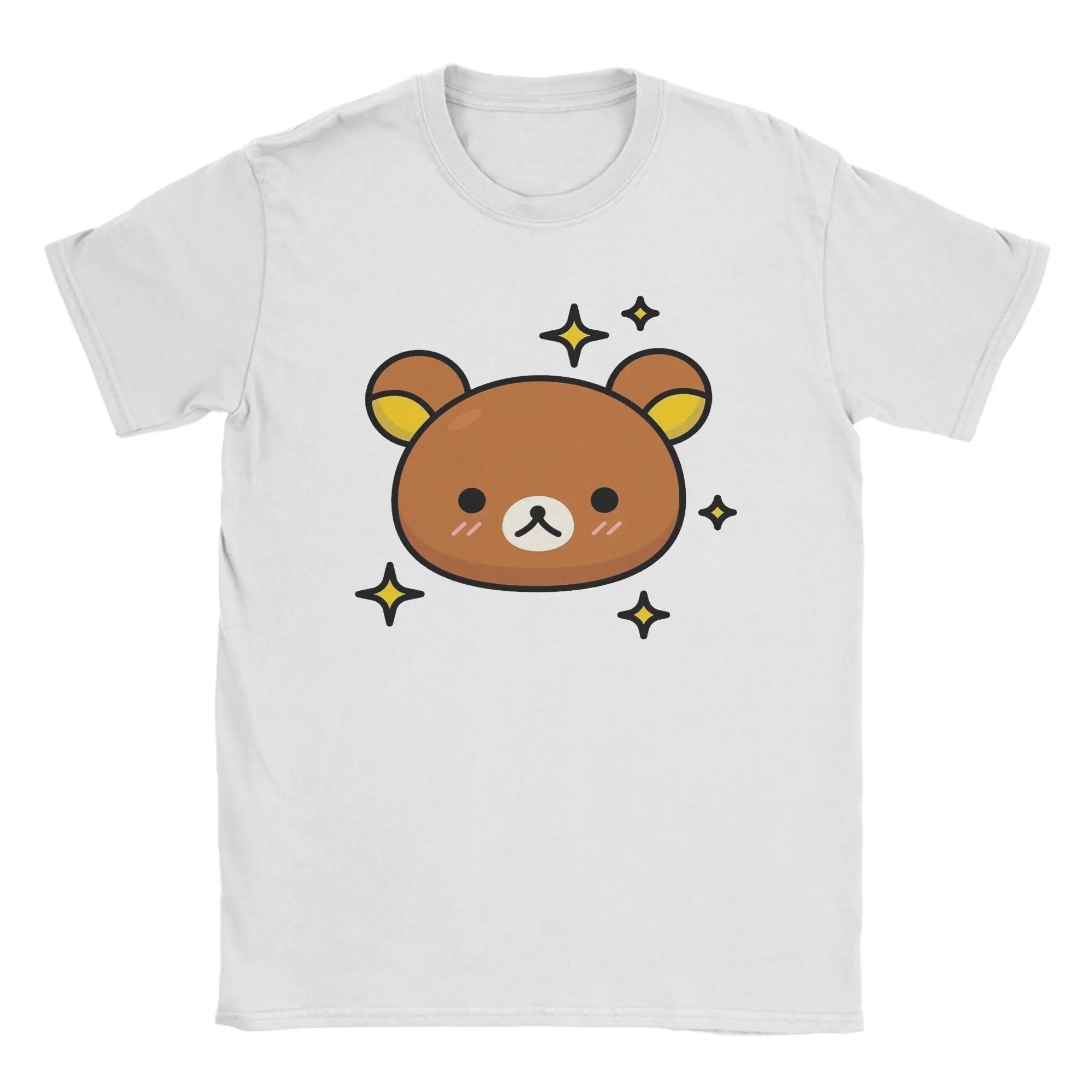 

Kawaii Brown Bear Rilakkuma T Shirt Men Awesome Pure Cotton T-Shirts Summer Crewneck Fashion Tees Cheap Big Size Tops